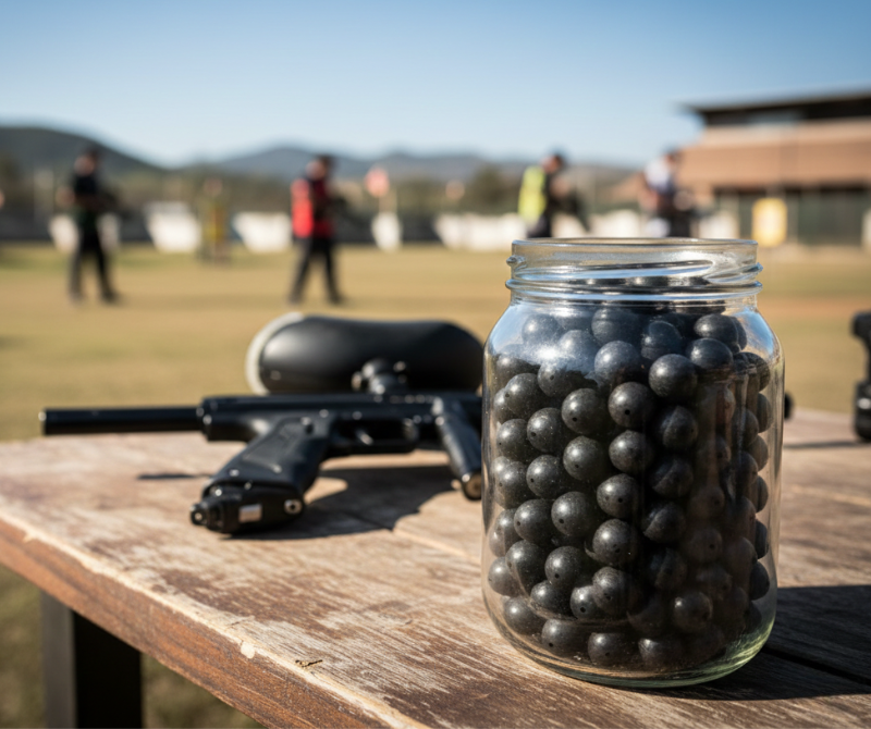 Nylon Solid Sport Balls – Black / White